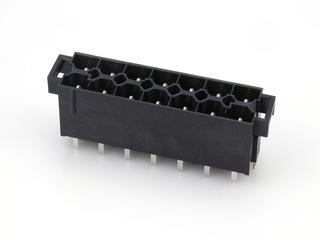 439151410 - 10.00mm Pitch Mini-Fit Sr. Header, Dual Row, Vertical, 2.36mm PCB Thickness, Silver (Ag) Plating, 14 Circuits
