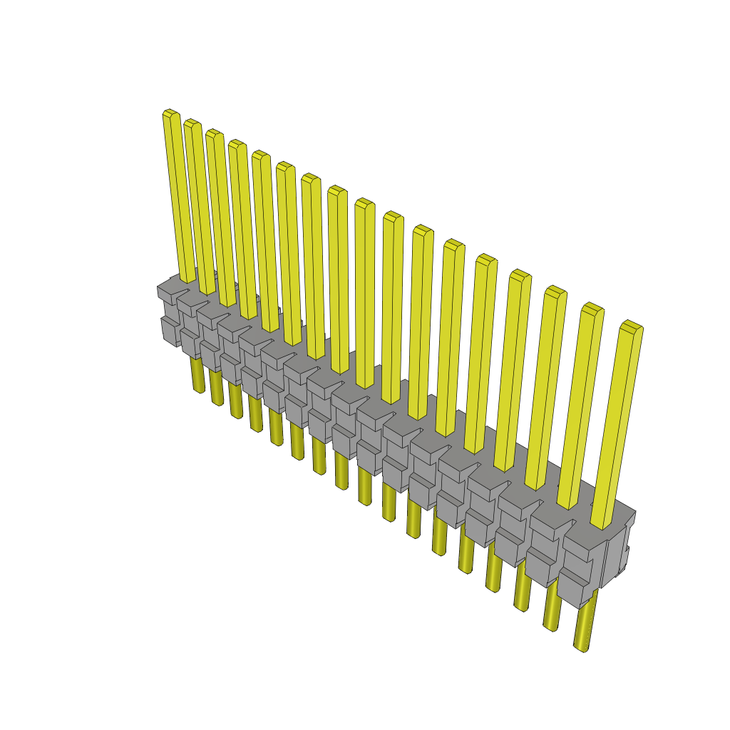 Samtec-TMS-117-53-L-S Connector Headers and PCB Receptacles Connector Unshrouded Header HDR 17 1.27mm Solder Straight Through Hole