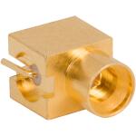Amphenol RF-925-168J-51PT Connector RF Conn SMPM 0Hz to 6GHz 50Ohm Solder RA SMD RCP Gold T/R