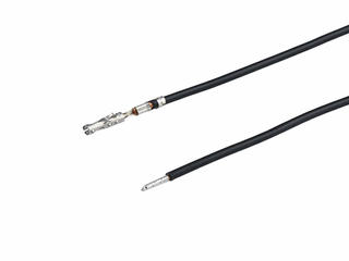 2280382112 - Pre-Crimped Lead Female CP Terminal-to-Pigtail, Tin (Sn) Plating, 150.00mm Length, 0.50mm² Wire, Black