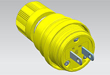1301460179 - Watertite Extreme Plug, 2 Pole/2 Wire, NEMA 1-15, 125V, Cord Grip Body Size F2, Petrochemical Grade 1301460179 - Watertite Extreme Plug, 2 Pole/2 Wire, NEMA 1-15, 125V, Cord Grip Body Size F2, Petrochemical Grade