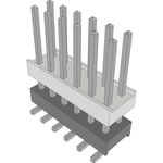 Samtec-HW-06-09-T-D-350-SM Connector Headers and PCB Receptacles Conn Board Stacker HDR 12 POS 2.54mm Solder ST Top Entry SMD