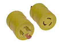 1301510019 - Super-Safeway Adapter NEMA L5-15R Receptacle - Female End 15A/125V, Non-NEMA Plug - Male End, 15A/125V