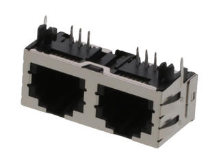 442480093 - Modular Jack, Right-Angle, Low Profile, Inverted, 6/4, 2 Ports