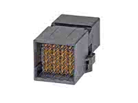 1715741818 - Impact 100 Ohm 4 Pair Right-Angle Orthogonal Direct Header, Unguided, Dual Endwall, with Outrigger, 8 Column, 90˚Mate Position, Pin Length 5.50mm, Plated Through-Hole Dimension 0.39mm, Lead-Free