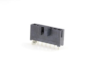1722861207 - Ultra-Fit Vertical Header, 3.50mm Pitch, Single Row, 7 Circuits, with Kinked Pins, 0.38µm Gold (Au) Plating, Glow-Wire Capable, Black