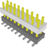 Samtec-HW-09-08-S-D-350-SM-A Connector Headers and PCB Receptacles Conn Board Stacker HDR 18 POS 2.54mm Solder ST Top Entry SMD Tube