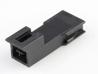 2002771102 - Nano-Fit Plug Housing, TPA Capable, 2.50mm Pitch, Single Row, 2 Circuits, Black, Glow-Wire Capable