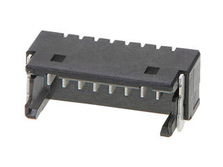 2140970080 - OneBlade Header, 1.00mm Pitch, Single Row, Right-Angle, Surface Mount, Tin (Sn) Plating, Friction Lock, 8 Circuits, Tape and Reel