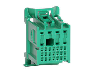 1600140012 - stAK50h Hybrid Receptacle, 28 Circuits, Key 2, Light Green, Bag