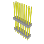 Samtec-TW-08-12-G-D-500-120 Connector Headers and PCB Receptacles Conn Board Stacker HDR 16 POS 2mm Solder ST Top Entry Thru-Hole Bulk
