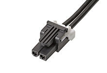 1451350200 - Mini-Fit TPA2-to-Mini-Fit TPA2 Off-the-Shelf (OTS) Cable Assembly, Single Row, 75.00mm Length, 2 Circuits, Black