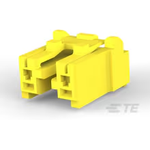 TE Connectivity-3-1747050-4 Connector Discrete Wire Housing Conn Housing PL 2 POS 7.92mm Crimp ST Cable Mount Yellow Bag