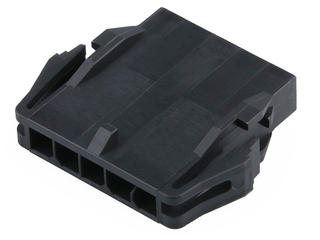 2237940500 - Micro-Fit+ Plug Housing, Single Row, 5 Circuits, UL 94V-0, Panel Mount Ears, Glow-Wire Capable, Black