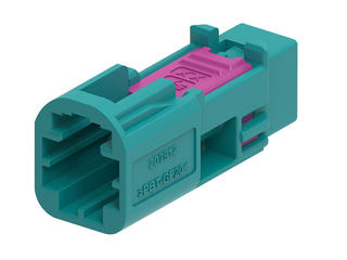 2079125330 - High-Speed FAKRA Mini (HFM) Single Plug Housing, 1x1, Key Z, Water Blue, without Clipslot