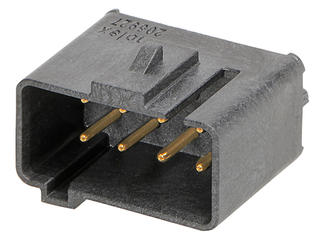 2059271110 - MultiCat Mid-Power Vertical Header, 8 Circuits, PC Tail Length 2.90mm, Key A, Black