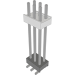 Samtec-HW-03-20-T-D-905-SM Connector Headers and PCB Receptacles Conn Board Stacker HDR 6 POS 2.54mm Solder ST Top Entry SMD Layer