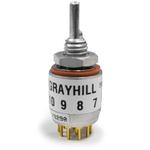 Grayhill-51SP22-01-1-08S Switch Rotary Switch Rotary SP8T 8 Flatted Shaft PC Pins 0.2A 220VAC 28VDC