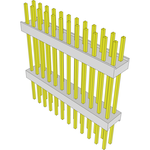 Samtec-HW-12-13-G-D-700-330 Connector Headers and PCB Receptacles Conn Board Stacker HDR 24 POS 2.54mm Solder ST Top Entry Thru-Hole Bulk