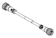 1200800313 - Micro-Change (M12) to Ultra-Lock (M12) Double-Ended Cordset, 5 Poles, Female (Straight) to Male (Straight), 22 AWG, PVC Cable, 2.0m (6.56') Length