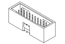 15800645 - 2.54mm Pitch C-Grid Header, Through Hole without Peg, Dual Row, Vertical, Shrouded, High Temperature, 64 Circuits, 0.76µm Gold (Au) Selective Plating, Tin (Sn) PC Tail Plating