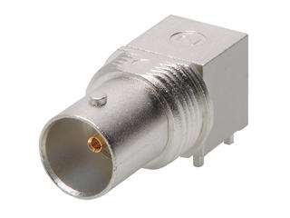 731716898 - BNC Jack, Right-Angle, Bulkhead Receptacle, PCB, Through Hole, 12 GHz, Die Cast Body, Tin (Sn) Plated, without Jam Nut and Washer, 2.01mm Leg Length, Tray, 75 Ohms