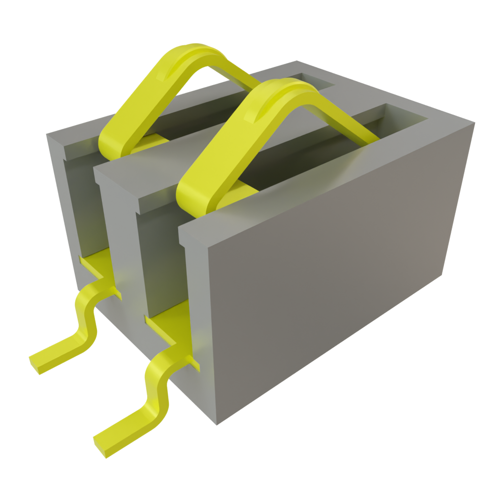 Samtec-SIB-102-02-F-S-LC Connector Headers and PCB Receptacles Conn One Piece Interface M 2 POS 2.54mm Solder ST SMD Tube