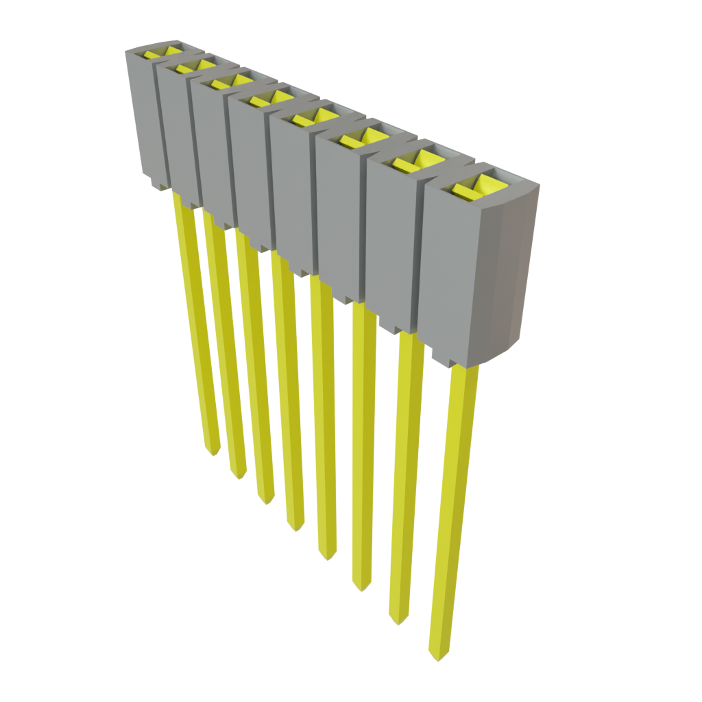Samtec-SSA-108-W-T Connector Headers and PCB Receptacles Conn Socket Strip SKT 8 POS 2.54mm Solder ST Top Entry Thru-Hole Bulk