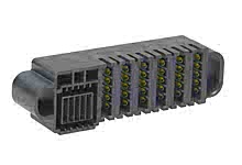 1710980001 - EXTreme EnergetiC Vertical Receptacle Assembly, 31 Circuits (25 Signal/6  Power) with Press-Fit Tails