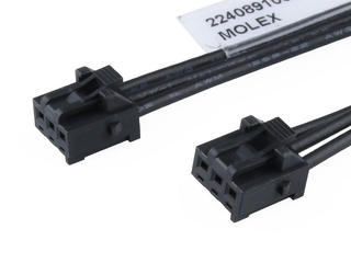 2240891032 - KK Plus 250-to-KK Plus 250 Off-the-Shelf (OTS) Cable Assembly, 2.50mm Pitch, Single Row, 150.00mm Length, 3 Circuits, Black