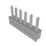 Samtec-TW-06-01-T-S-120-050 Connector Headers and PCB Receptacles Conn Board Stacker HDR 6 POS 2mm Solder ST Top Entry Thru-Hole Bulk