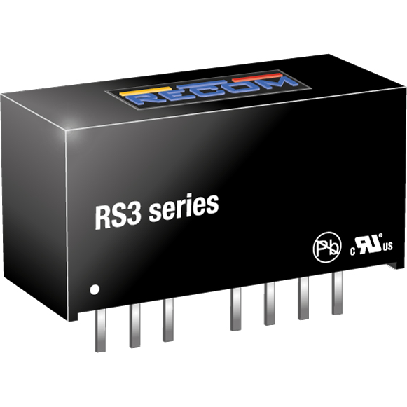 RECOM Power GmbH-RS3-1215S/H2 DC to DC Converter and Switching Regulator Module Module DC-DC 12VIN 1-OUT 15V 0.2A 3W Medical 7-Pin SIP Tube