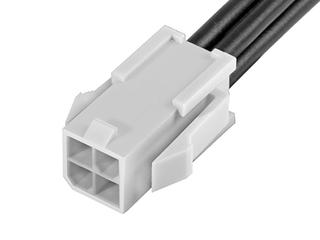 2153271041 - Mini-Fit Jr. Male-to-Mini-Fit Jr. Male Off-the-Shelf (OTS) Cable Assembly, Dual Row, 150.00mm Length, Tin (Sn) Plating, 4 Circuits, Black