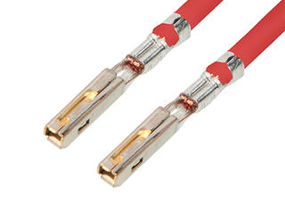 2163002226 - Pre-Crimped Lead MX150 Female-to-MX150 Female, Gold (Au) Plating, 600.00mm Length, 14 AWG, Red