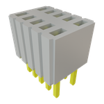 Samtec-SLM-105-01-S-D Connector Headers and PCB Receptacles Conn Socket Strip SKT 10 POS 1.27mm Solder ST Thru-Hole Tube