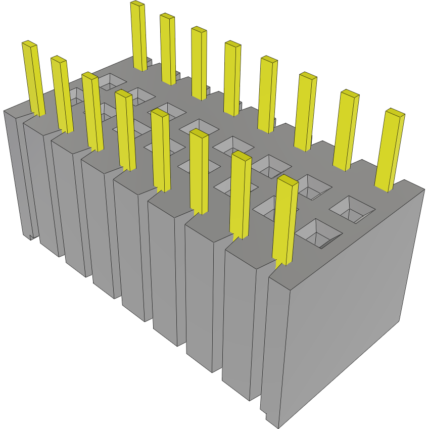 Samtec-BSW-108-24-S-D Connector Headers and PCB Receptacles Conn Bottom Mount Socket Strip SKT 16 POS 2.54mm Solder ST Bottom Entry Thru-Hole Bulk