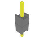 Samtec-ZW-01-07-T-S-200-100 Connector Headers and PCB Receptacles Conn Board Stacker HDR 1 POS Solder ST Top Entry Thru-Hole Bulk