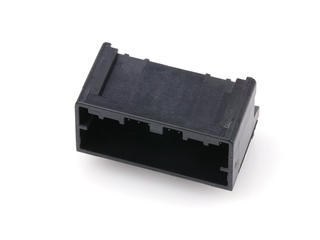 348268200 - Mini50 Unsealed Right-Angle Header, Dual Row, 20 Circuit, Polarization Option A, 2.80mm Pin Length, Black, Tape and Reel