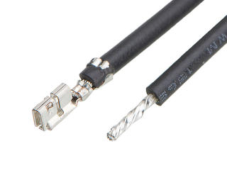 2196551101 - Pre-Crimped Lead Micro-One Female-to-Pigtail, Matte Tin Plating, 75.00mm  Length, 26 AWG, Black