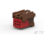 TE Connectivity-1-1411325-3 Connector Discrete Wire Housing Conn Housing PL 6 POS 2.54mm Crimp ST Cable Mount Brown Tray