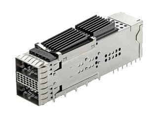 2040588112 - QSFP-DD Assembly, Stacked 2x1, 4.50mm Tapered Fin Heat Sink