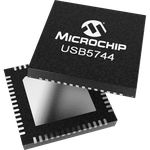 Microchip Technology-USB5744T/2G USB Interface ICs Low Speed/Full Speed/High Speed/Super Speed USB Controller Hub USB 2.0/USB 3.2 3.3V T/R 56-Pin VQFN EP