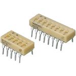 Grayhill-90B06LT Switch DIP Switch DIP ON OFF SPST 6 Recessed Slide 0.15A 30VDC PC Pins 2000Cycles 2.54mm Thru-Hole Tube