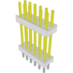 Samtec-HW-06-12-LM-D-660-170 Connector Headers and PCB Receptacles Conn Board Stacker HDR 12 POS 2.54mm Solder ST Top Entry Thru-Hole Bulk