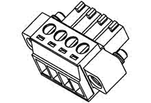 395140005 - 3.81mm Pitch Eurostyle Horizontal Plug, with Retention Screws, 5 Circuits