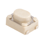 Same Sky (formerly CUI Devices)-TS20-42-25-WT-160-SMT-TR Switch Tactile Switch Tactile OFF (ON) SPST Elliptic Button J-Lead 0.05A 12VDC 100000Cycles 1.6N SMD T/R