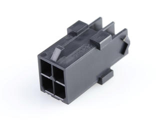 2036320401 - Micro-Fit TPA Plug Housing, Dual Row, 4 Circuits, UL 94V-0, Low-Halogen, without Panel Mounts, Black 2036320401 - Micro-Fit TPA Plug Housing, Dual Row, 4 Circuits, UL 94V-0, Low-Halogen, without Panel Mounts, Black