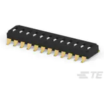 TE Connectivity-EDS12SGRSTU04Q Switch DIP Switch DIP OFF ON SPST 12 Recessed Slide 0.025A 24VDC Gull Wing 2000Cycles 2.54mm SMD Tube