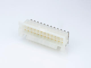 15249247 - Mini-Fit BMI Header, Dual Row, Right-Angle, with Snap-in Plastic Peg PCB  Lock, 24 Circuits, PA Polyamide Nylon 6/6, UL 94V-2, with Select Gold (Au) Plating