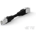 TE Connectivity-2159683-2 Cable Assembly Other Cable Assembly Cat 5e 1m 26AWG RJ.5 to RJ.5 8 to 8 POS M-M Crimp-Crimp